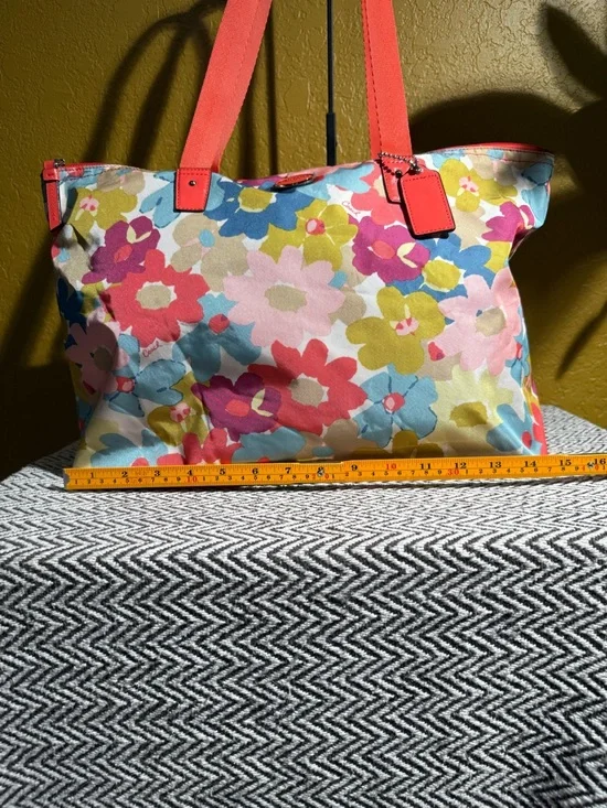 Coach 3pc Getaway Floral Travel Set Weekender Pouch & Crossbody - Picture 14 of 16